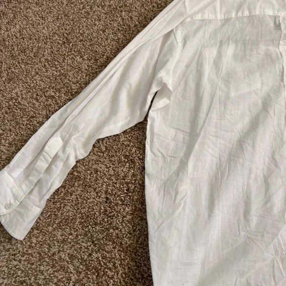 Natural Life || Oversized White Cotton Button Down Shirt Size L/XL - Picture 10 of 12
